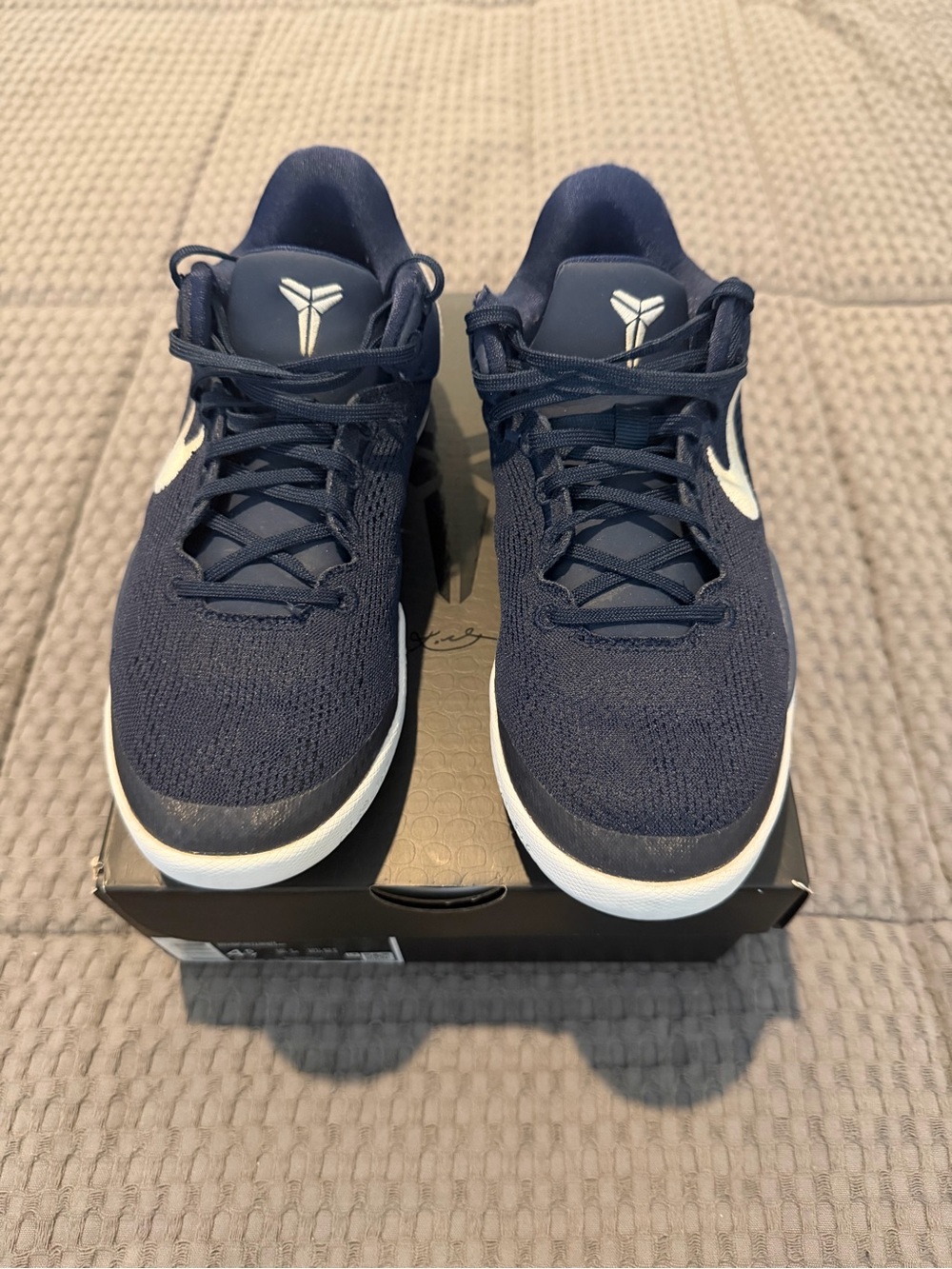 Nike Kobe 8 Protro GS Youth 4.5Y College Navy White Basketball Shoes